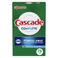 Cascade Fresh Scent Dawn Grease Fighting Power Complete Dishwasher Detergent - 75 Ounce