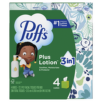 Puffs Facial Tissue Plus Lotion - 4 Count