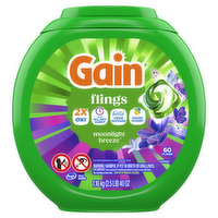 Gain Flings Laundry Detergent Pacs, , Moonlight Breeze Scent - 70 Count
