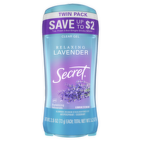 Secret Fresh Clear Gel Antiperspirant And Deodorant For Women, Lavender, Each, Pack Of 2 - 5.2 Ounce