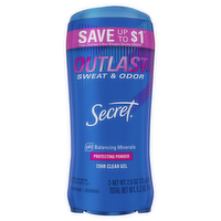 Secret Outlast Clear Gel Antiperspirant Deodorant For Women, Protecting Powder Twin Of - 5.2 Ounce