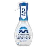 Dawn Free & Clear Of Dyes, With A Light Pear Scent Platinum Powerwash Ultra Dish Spray - 16 Fluid Ounce