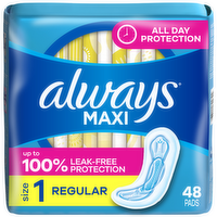 Always Maxi Regular Pads - 48 Count