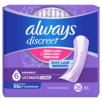 Always Discreet 6 Extra Heavy Long Pads - 28 Count