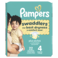 Pampers Swaddlers Diapers Size 4 - 22 count