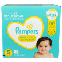 Pampers Swaddlers Active Baby 5 - 58 Count