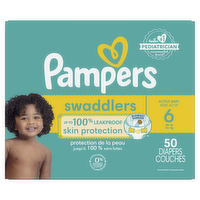 Pampers Swaddlers Diapers Size 6 35+ Lbs, Ultra Absorbent And Soft Disposable Baby Diapers - 50 Count