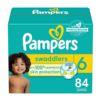 Pampers Swaddlers Diapers, Size 6 35+ Lbs , Ultra Absorbent Disposable Infant Diaper - 84 Count