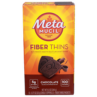 Meta Mucil Fiber Thins Chocolate - 0.775 Ounce - 12 Count