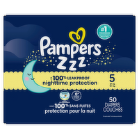 Pampers Swaddlers Overnights Diapers Size 5 27+ Lbs - 50 Count