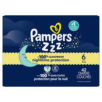 Pampers Swaddlers Overnights Diapers Size 6 35+ Lbs - 42 Count