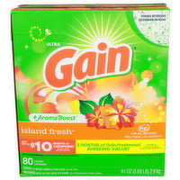 Gain Island Fresh He For All Machines Powder Detergent - 1.138 Ounce - 80 Count