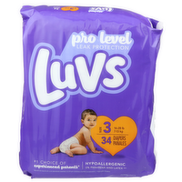 Luvs Pro Level Leak Protection Diapers - 34 Count