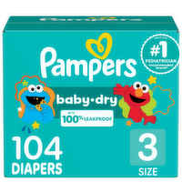 Pampers Baby-Dry Super Pack - 104 Count