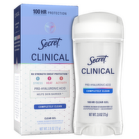 Secret Clinical Strength Clear Gel Antiperspirant And Deodorant For Women, Completely Clean - 2.6 Ounce