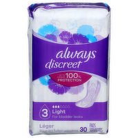 Always Discreet 3 Light Pads - 30 Count
