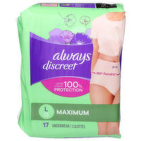 Always Discreet l Maximum Protection Underwear - 17 Count