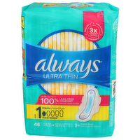 Always Size 1 Ultra Thin Pads - 46 Count