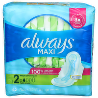 Always Size 2 Long Super Flexi-Wings Maxi - 42 Count