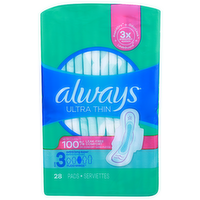 Always Size 3 Ultra Thin Pads - 28 Count