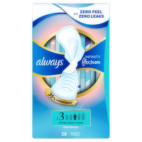 Always Infinity Flexfoam Feminine Pads Size 3 - 28 Count