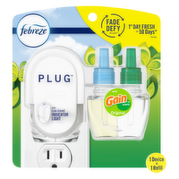 Febreze Plug Starter Kit Gain Original Air Freshener Refill - 0.87 Ounce