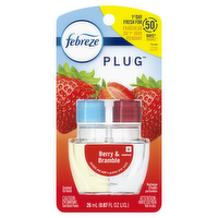 Febreze Plug In Air Freshener, Odor-Fighting Scented Oil Refill, Berry & Bramble Scent, 1 Refills - 0.87 Ounce
