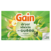 Gain Original Dryer Sheets - 240 Count