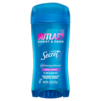 Secret Outlast Clear Gel Deodorant For Women, Clean Lavendar - 2.6 Ounce