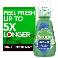 Crest Scope Fresh Mint Outlast Mouthwash - 500 ml