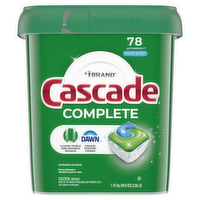 Cascade Complete Dishwasher Pods, Detergent, Dish Tabs Tablets, Fresh - 78 Count