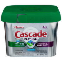 Cascade Platinum Fresh Scent Dawn Grease Fighting Power Dishwasher Detergent - 0.556 Ounce - 48 Count