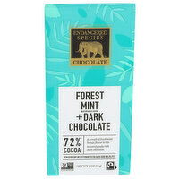 Endangered Species Chocolate 72% Dark With Forest Mint - 3 Ounce