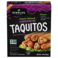 Starlite Cuisine Vegan Taquitos Chicken Style - 1.75 Ounce - 8 Count