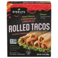 Starlite Cuisine Vegan Rolled Tacos Chipotle Style - 2 Ounce - 6 Count