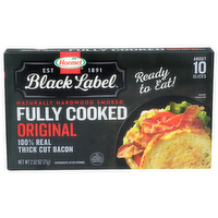 Hormel Black Label Original Thick Cut Naturally Hardwood Smoked Fully Cooked Bacon - 2.52 Ounce