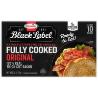 Hormel Black Label Thick Cut Fully Cooked Bacon - 2.52 Ounce