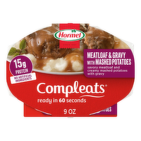 Hormel Compleats Meatloaf & Gravy With Mashed Potatoes - 9 Ounce