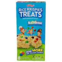Kellogg's Rainbow Candy Coated Chocolate Pieces Rice Krispies Treats Crispy Marshmallow Squares - 0.7 Ounce - 8 Count