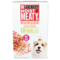 Purina Moist & Meaty Brand With Cheddar Cheese Flavor Burger - 6 Ounce - 12 Count