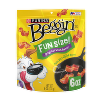 Purina Beggin' With Real Meat Dog Treats, Fun Size Original Bacon Flavor - 6 Ounce