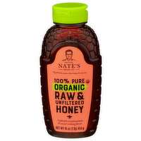 Nature Nate's Honey Co. Raw And Unfiltered Organic Nates - 16 Ounce