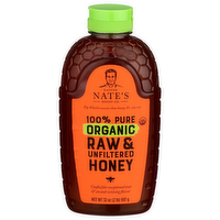 NATURE NATE'S HONEY CO. Raw And Unfiltered Nates 6 Organic - 32 Ounce