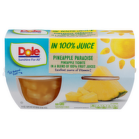 Dole Pineapple Paradise In a Blend Of 100% Fruit Juices Tidbits - 4 Ounce - 4 Count