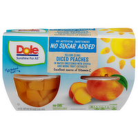 Dole Yellow Cling In Water Sweetened With Stevia And Monk Fruit Extracts Diced Peaches - 4 Ounce - 4 Count