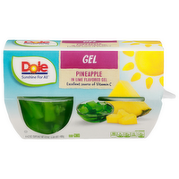 Dole In Lime Flavored Gel Pineapple - 4.3 Ounce - 4 Count