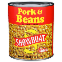 Showboat Tomato Sauce Pork & Beans - 112 Ounce