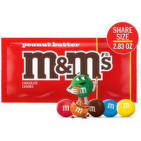 M&M's Peanut Butter Milk Chocolate Candy, Share Size, Bag - 2.83 Ounce