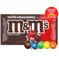 M&M's Milk Chocolate Candy, Share Size, Bag - 3.14 Ounce