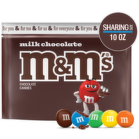 M&M's Milk Chocolate Candy, Sharing Size, Bag - 10 Ounce
